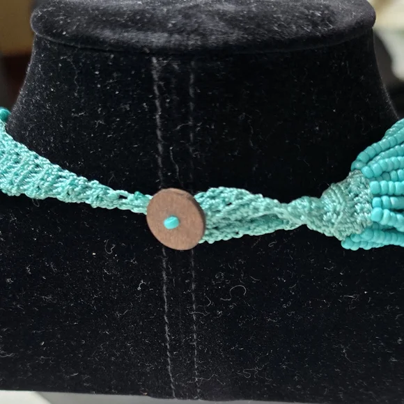 Beautiful Multi-strand Turquoise Beaded Statement Necklace - Picture 3 of 5